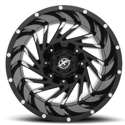 Gloss Black Machined are rugged with unique styling. Sizes vary from 17 to 26 Inch with various widths that fit all 4 x 4 lifted trucks. Available for shipping with wheel and tire packages including lug and lock installation kits. Call 888.400.3957 for expert wheel and tire advice.