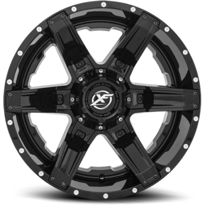 Gloss Black w/ Black Inserts are rugged with unique styling. Sizes vary from 17 to 26 Inch with various widths that fit all 4 x 4 lifted trucks. Available for shipping with wheel and tire packages including lug and lock installation kits. Call 888.400.3957 for expert wheel and tire advice.
