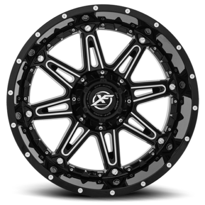 Gloss Black w/Black Inserts are rugged with unique styling. Sizes vary from 17 to 26 Inch with various widths that fit all 4 x 4 lifted trucks. Available for shipping with wheel and tire packages including lug and lock installation kits. Call 888.400.3957 for expert wheel and tire advice.