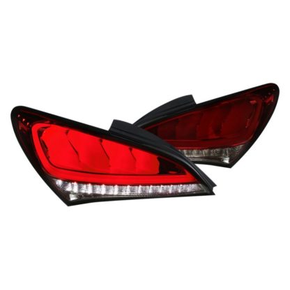 10-15 Hyundai Genesis 2Dr Led Tail Lights Red Smoke With Sequential
