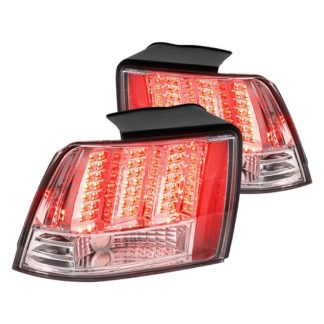 99-04 Ford Mustang Sequential Led Tail Lights Chrome
