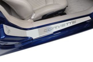 Doorsills Etched GM LICENSED Satin 2pc |1997-2004 Chevrolet Corvette