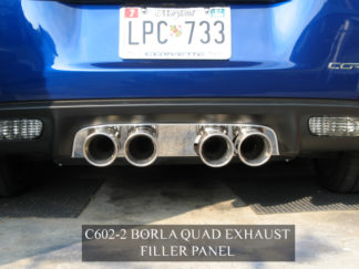 Exhaust Filler Panel Borla Stinger/Touring Round Quad Polished |2005-2013 Chevrolet Corvette