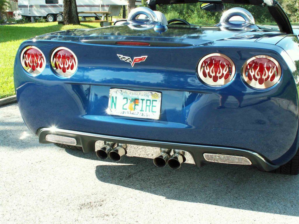 For Chevy Corvette 2005-2013 ACC Flame Style Polished Front Side Vents