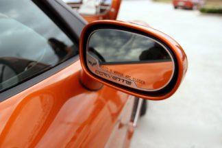 Mirror Trim Side View Cross Flag Style Auto Dim 2pc GML |2008-2019 Dodge Challenger