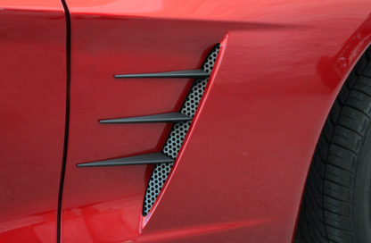 Vent Spears w/Perforated Vents 8pc C6 Black Stealth |2005-2013 Chevrolet Corvette
