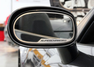 Mirror Trim Side View Supercharged Style Auto Dim 2pc GML |2005-2013 Chevrolet Corvette