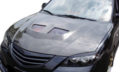 2004-2009 Mazda 3 4DR Carbon Creations EVO Hood - 1 Piece