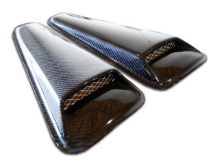 2005-2009 Ford Mustang Carbon Creations Racer Window Scoop Louvers – 2 Piece