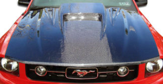 2005-2009 Ford Mustang Carbon Creations Spyder3 Hood – 1 Piece