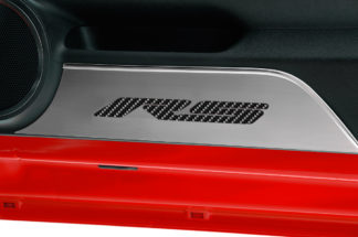 Door Panel Kick Plates "RS Style" Satin 2pc CF White 2015-2015 Chevrolet Camaro