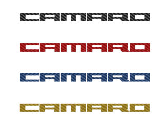Door Panel Kick Plates "Camaro Style" Satin 2pc CF Yellow 2010-2015 Chevrolet Camaro