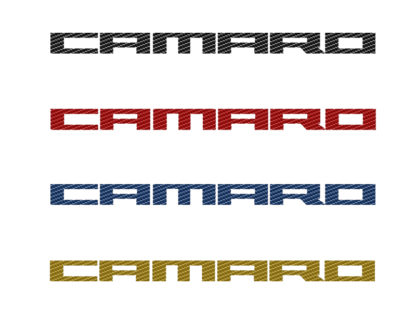 Door Panel Kick Plates "Camaro Style" Satin 2pc CF Yellow 2010-2015 Chevrolet Camaro