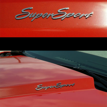Exterior Badges Polished "Super Sport" 2pc 2010-2015 Chevrolet Camaro