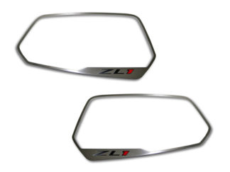 Mirror Trim Side View Satin ZL1 Style 2pc 2012-2013 Chevrolet Camaro2008-2019 Dodge Challenger