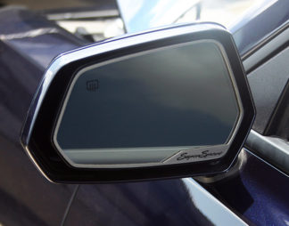 Mirror Trim Side View Satin "Super Sport" Style 2pc 2008-2019 Dodge Challenger2010-2013 Chevrolet Camaro