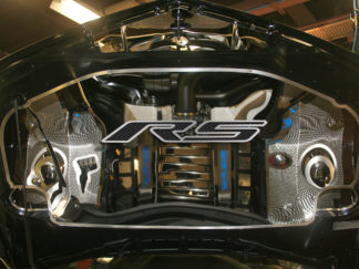 Hood Panel Emblem Satin Carbon Fiber "RS" 2010-2018 Chevrolet Camaro