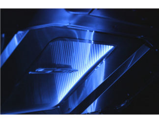 Hood Panel Supercharged Satin Illum. Blue LED 2010-2015 Chevrolet Camaro