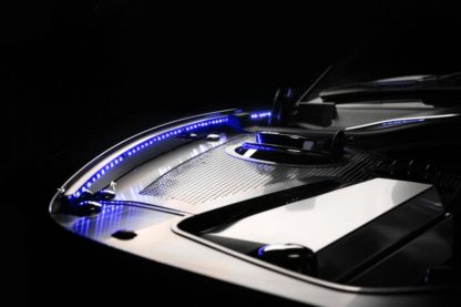 Inner Fender Liners Polished 4pc w/ Top Caps Illum. White LED 2010-2015 Chevrolet Camaro