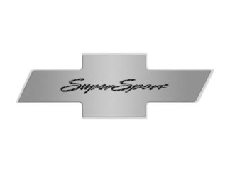 Hood Badge "Super Sport" Stainless Emblem fits factory hood pad CF Black 2010-2015 Chevrolet Camaro