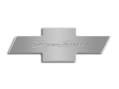 Hood Badge "Super Sport" Stainless Emblem fits factory hood pad CF Yellow 2010-2015 Chevrolet Camaro