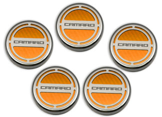 Cap Cover Set Carbon Fiber “Camaro” Series Automatic 5pc CF Orange 2010-2015 Chevrolet Camaro