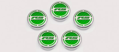 Cap Cover Set Carbon Fiber "RS" Series Automatic 5pc CF Synergy Green 2010-2015 Chevrolet Camaro