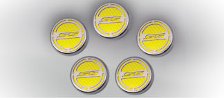 Cap Cover Set Carbon Fiber "SS" Series Automatic 5pc CF Yellow 2010-2015 Chevrolet Camaro