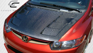 2006-2011 Honda Civic 2DR Carbon Creations Circuit Hood - 1 Piece