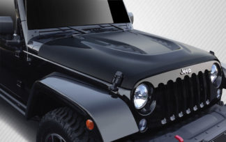 2007-2018 Jeep Wrangler Carbon Creations Power Dome Hood – 1 Piece
