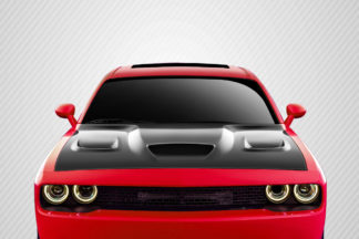 2008-2019 Dodge Challenger Carbon Creations Hellcat Look Hood - 1 Piece