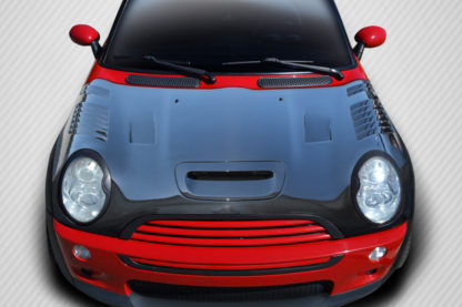 2002-2006 Mini Cooper Carbon Creations DriTech Racer Hood - 1 Piece