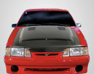 1987-1993 Ford Mustang Carbon Creations DriTech GT500 Hood - 1 Piece