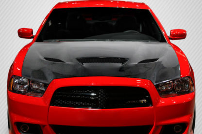 2011-2014 Dodge Charger Carbon Creations DriTech Hellcat Look Hood - 1 Piece