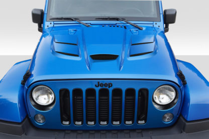 2007-2018 Jeep Wrangler Duraflex Viper Look Hood - 1 Piece