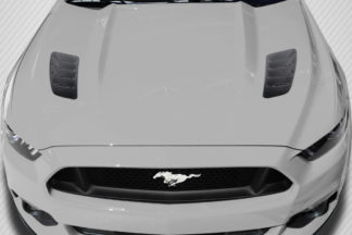 2015-2017 Ford Mustang Carbon Creations R-Spec Hood Vents - 2 Piece