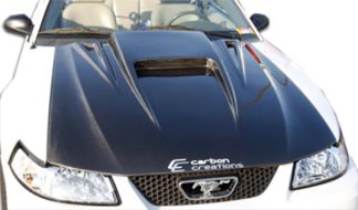 1999-2004 Ford Mustang Carbon Creations Spyder 3 Hood – 1 Piece