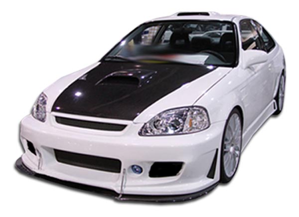 Front Bumper Cover Compatible with 1996-1998 Honda Civic Primed 