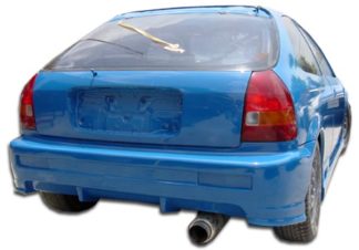1996-2000 Honda Civic HB Duraflex Sensei Rear Bumper Cover - 1 Piece (Overstock)
