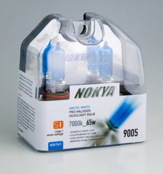 Nokya Headlight Bulb; Pro Series; 9005 (HB3) Halogen; Arctic White; 7000K; Set Of 2