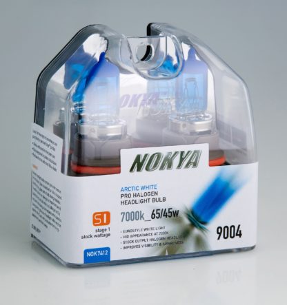 Nokya Headlight Bulb; Pro Series; 9004 (HB1); Arctic White; 7000K; Set Of 2