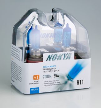 Nokya Headlight Bulb; Pro Series; H11 Halogen; 55 Watt; Arctic White; 7000K; Set Of 2