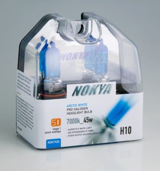 Nokya Headlight Bulb; Pro Series; H10 (9145) Halogen; Arctic White; 7000K; Set Of 2