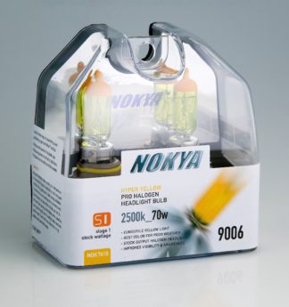 Nokya Headlight Bulb; Pro Series; 9006 (HB4) Halogen; Hyper Yellow; 2500K; Set Of 2