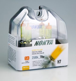 Nokya Headlight Bulb; Pro Series; H7 Halogen; Hyper Yellow; 2500K; Set Of 2