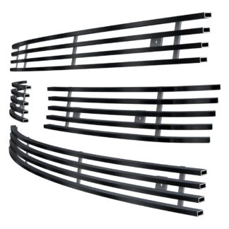 Black - Horizontal Billet Grille - 2013-2014 Ford F-150 Only For XL And XLT