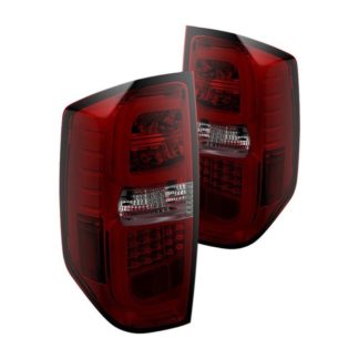 Toyota Tundra 2014-2019 Light Bar LED Tail Lights - Reverse-7440(Not Included) - Red Smoke