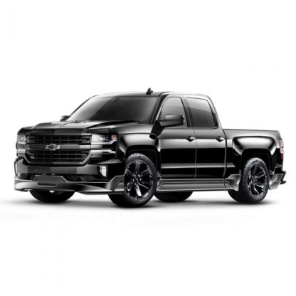 Air Design Silverado Street Series 2016-2018 Ground Effects Kit Crew Cab Short Box (Rounded Tips)  - Glossy Black Gba