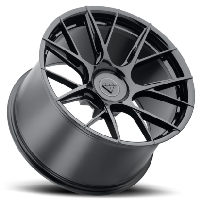 The Blaque Diamond Model BD F-18 Glossy Black Custom Wheel presents a destinct innovative style to seperate your vehicle from the rest. Blaque Diamond Wheels are designed in the U.S.A. and offered globally to high-end luxury