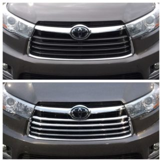 2014-2016 Toyota Highlander  4PC Chrome Overlay Grille